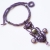 Morado, naszyjnik z ametystami, pirytem i kryształami Swarovskiego, beading / Sol / Biżuteria / Naszyjniki