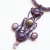 Morado, naszyjnik z ametystami, pirytem i kryształami Swarovskiego, beading / Sol / Biżuteria / Naszyjniki
