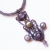 Morado, naszyjnik z ametystami, pirytem i kryształami Swarovskiego, beading / Sol / Biżuteria / Naszyjniki