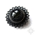 Fleur Noire, broszka z onyksem, beading, haft koralikowy / Sol / Biżuteria / Broszki