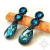 Bermuda Blue, kolczyki z kryształami Swarovskiego, beading / Sol / Biżuteria / Kolczyki