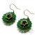 Emerald, kolczyki z kryształami Swarovskiego, beading / Sol / Biżuteria / Kolczyki