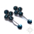 Bermuda Blue, efektowne kolczyki z kryształami Swarovskiego, beading / Sol / Biżuteria / Kolczyki
