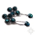 Bermuda Blue, efektowne kolczyki z kryształami Swarovskiego, beading / Sol / Biżuteria / Kolczyki