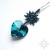 Sol, Biżuteria, Wisiory, Serce Bermuda Blue, wisiorek z kryształami Swarovskiego, beading