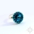 Bermuda blue, pierścionek z kryształem Swarovskiego, beading / Sol / Biżuteria / Pierścionki