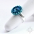 Bermuda blue, pierścionek z kryształem Swarovskiego, beading / Sol / Biżuteria / Pierścionki