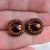 Smoked topaz, kolczyki z kryształami Swarovskiego, beading / Sol / Biżuteria / Kolczyki