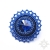Sapphire, broszka z kryształem Swarovskiego, haft koralikowy / Sol / Biżuteria / Broszki