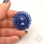 Sapphire, broszka z kryształem Swarovskiego, haft koralikowy / Sol / Biżuteria / Broszki