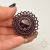 Amethyst, broszka z kryształem Swarovskiego, haft koralikowy / Sol / Biżuteria / Broszki