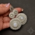 Neve, ślubne kolczyki z kamieniem księżycowym, haft koralikowy / Sol / Biżuteria / Kolczyki