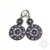 Violeta, ażurowe kolczyki z kryształkami, beading / Sol / Biżuteria / Kolczyki