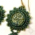 Vihreä, kolczyki z hematytem, haft koralikowy / Sol / Biżuteria / Kolczyki