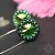 Yashil, szmaragdowe kolczyki z kryształami Swarovskiego, beading / Sol / Biżuteria / Kolczyki