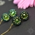 Yashil, szmaragdowe kolczyki z kryształami Swarovskiego, beading / Sol / Biżuteria / Kolczyki