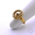 Golden shadow, pierścionek z kryształem Swarovskiego, beading / Sol / Biżuteria / Pierścionki