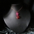 Serce Red Magma I, wisiorek z kryształami Swarovskiego, beading / Sol / Biżuteria / Wisiory