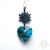 Serce Bermuda Blue, wisiorek z kryształami Swarovskiego, beading / Sol / Biżuteria / Wisiory
