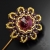 Amethyst, szpila, broszka, beading / Sol / Biżuteria / Broszki