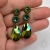 Scarabaeus Green, kolczyki z kryształami Swarovskiego, beading / Sol / Biżuteria / Kolczyki