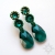 Emerald, kolczyki z kryształami Swarovskiego, beading / Sol / Biżuteria / Kolczyki