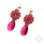 Fuchsia, kolczyki z kryształami Swarovskiego, beading / Sol / Biżuteria / Kolczyki