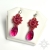 Fuchsia, kolczyki z kryształami Swarovskiego, beading / Sol / Biżuteria / Kolczyki