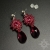 Fuchsia, kolczyki z kryształami Swarovskiego, beading / Sol / Biżuteria / Kolczyki