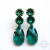 Emerald, kolczyki z kryształami Swarovskiego, beading / Sol / Biżuteria / Kolczyki