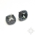 Graphite, kwadratowe kolczyki z kryształami Swarovskiego, beading / Sol / Biżuteria / Kolczyki