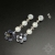 Śnieżynki moonlight II, ślubne kolczyki z kryształami Swarovskiego, beading / Sol / Biżuteria / Kolczyki