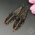 Hiasan, czarno-złote "indiańskie" kolczyki, beading / Sol / Biżuteria / Kolczyki