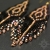 Hiasan, czarno-złote "indiańskie" kolczyki, beading / Sol / Biżuteria / Kolczyki