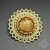 Fleur de jaspe, broszka z jaspisem, beading, haft koralikowy / Sol / Biżuteria / Broszki