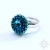 Bermuda blue, pierścionek z kryształem Swarovskiego, beading / Sol / Biżuteria / Pierścionki