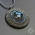 Vathéos, medalion z labradorytem, haft koralikowy / Sol / Biżuteria / Wisiory