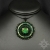 Noita I, medalion ze szkłem dichroicznym, haft koralikowy / Sol / Biżuteria / Wisiory