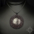 Gealach, medalion z jaspisem i hematytem, haft koralikowy / Sol / Biżuteria / Wisiory