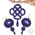 Safaia, ażurowy wisior z lapis lazuli, beading / Sol / Biżuteria / Wisiory