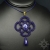 Safaia, ażurowy wisior z lapis lazuli, beading / Sol / Biżuteria / Wisiory