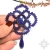 Safaia, ażurowy wisior z lapis lazuli, beading / Sol / Biżuteria / Wisiory