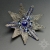 Gwiazda Majestic Blue, broszka z kryształami Swarovskiego, beading
