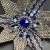 Gwiazda Majestic Blue, broszka z kryształami Swarovskiego, beading / Sol / Biżuteria / Broszki