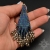 Serennog, granatowosrebrne "indiańskie" kolczyki, beading / Sol / Biżuteria / Kolczyki