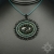Nathair, medalion ze szkłem dichroicznym, haft koralikowy / Sol / Biżuteria / Wisiory
