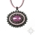 Shen, medalion ze szkłem dichroicznym, haft koralikowy / Sol / Biżuteria / Wisiory