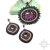 Shen, medalion ze szkłem dichroicznym, haft koralikowy / Sol / Biżuteria / Wisiory