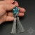 Gwiazdy bermuda blue, kolczyki z chwostami i kryształami Swarovskiego, beading / Sol / Biżuteria / Kolczyki