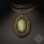 Alfatre, wisior z labradorytem, haft koralikowy, beading / Sol / Biżuteria / Wisiory